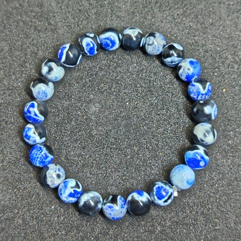 Ladies Bracelet Natural Agate Bohemian 8mm