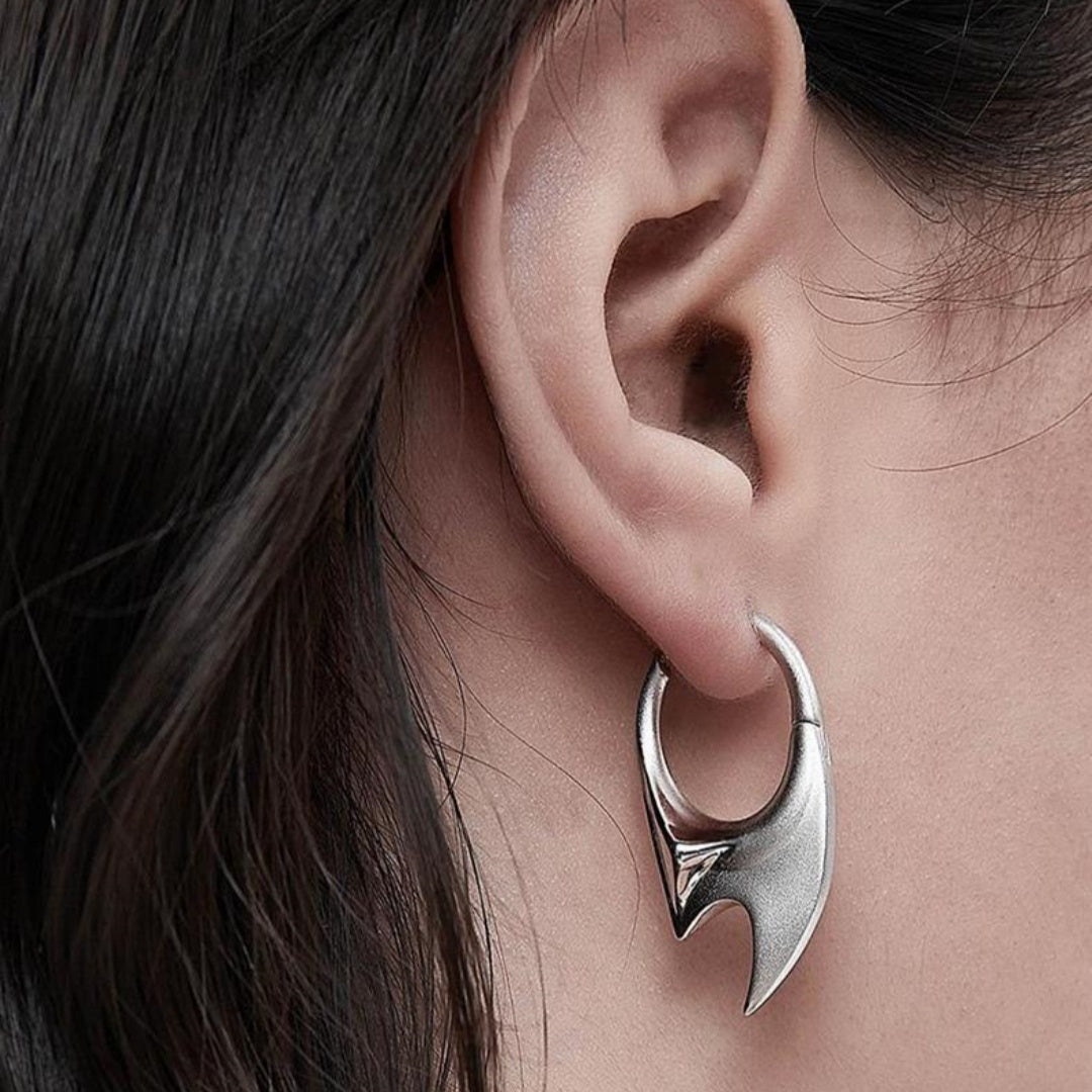 Buckle Earrings 925 Silver Needle Earplug