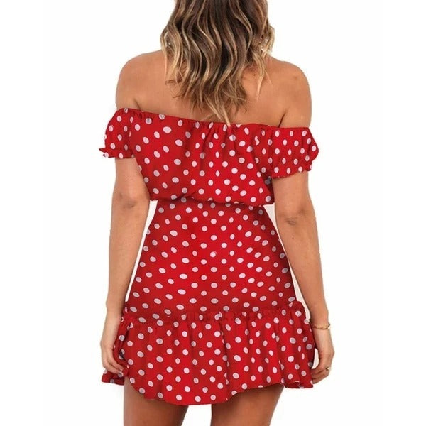Women's Chiffon One Shoulder Print Dress