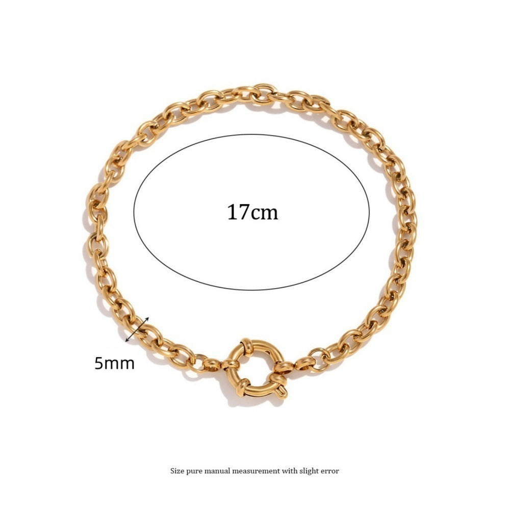 Spring Fastener Pendant Necklace Stainless Steel