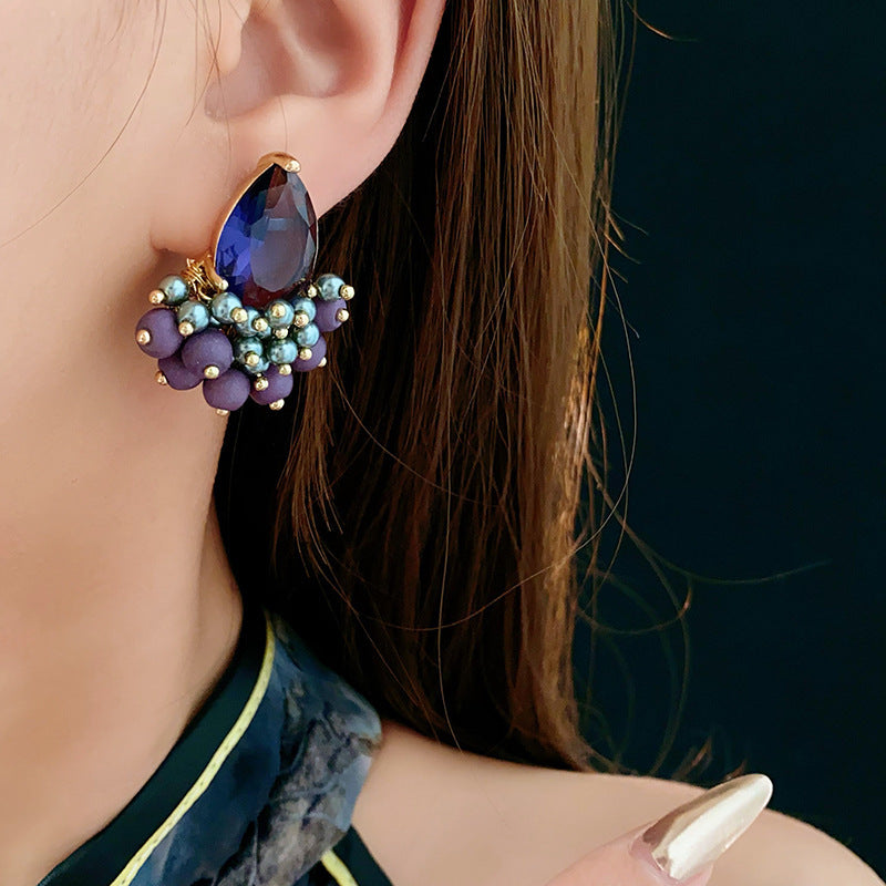 Retro Diamonds Zircon Tassel Earrings Affordable Luxury