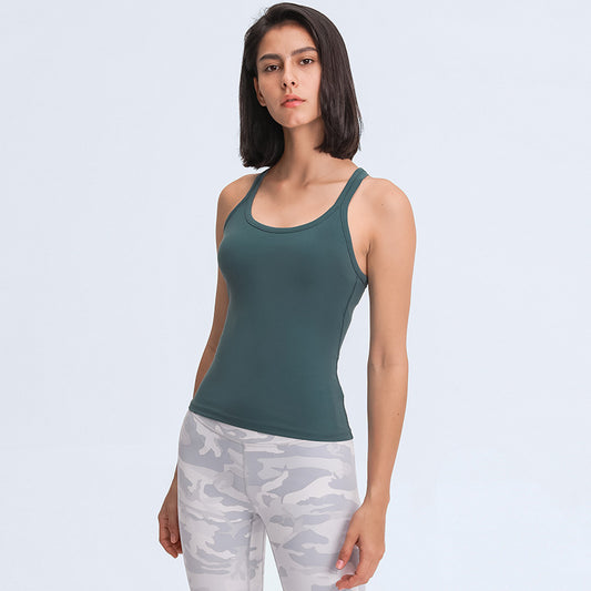 U-shaped Neckline Jersey Back Fitness Running Vest