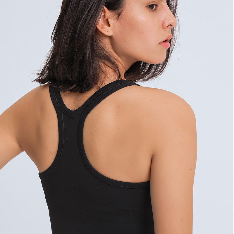 U-shaped Neckline Jersey Back Fitness Running Vest