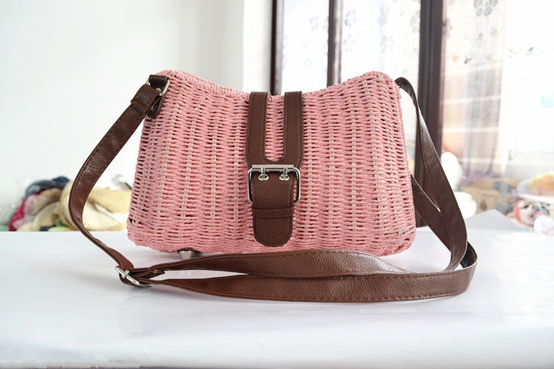 Environmental Protection Hand-Woven Holiday Travel Straw Bag