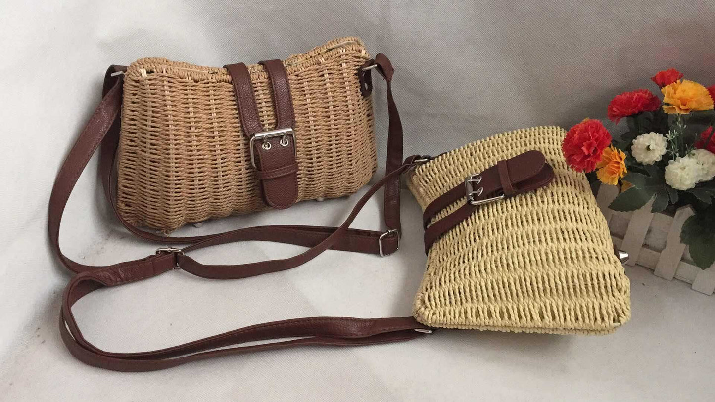 Environmental Protection Hand-Woven Holiday Travel Straw Bag