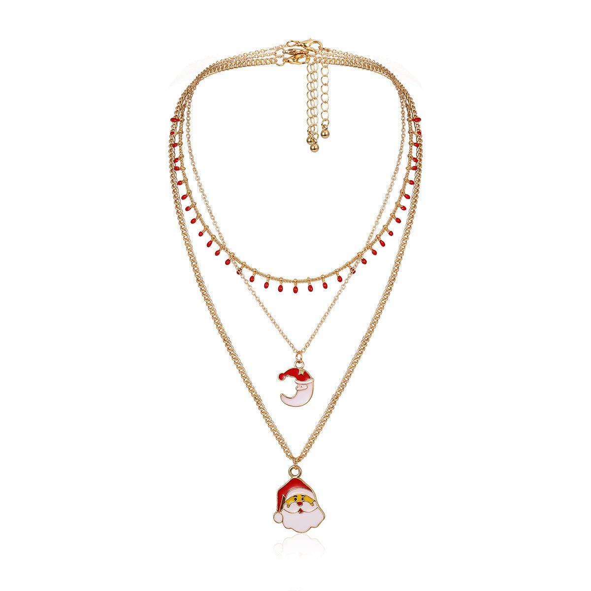 Simple Christmas Tree Geometric Gift Necklace