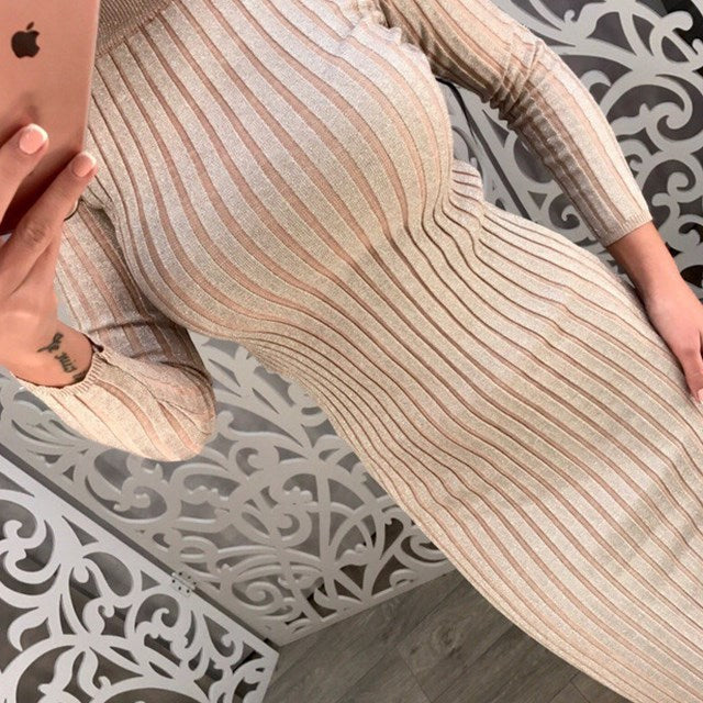 Ladies long knitted dress