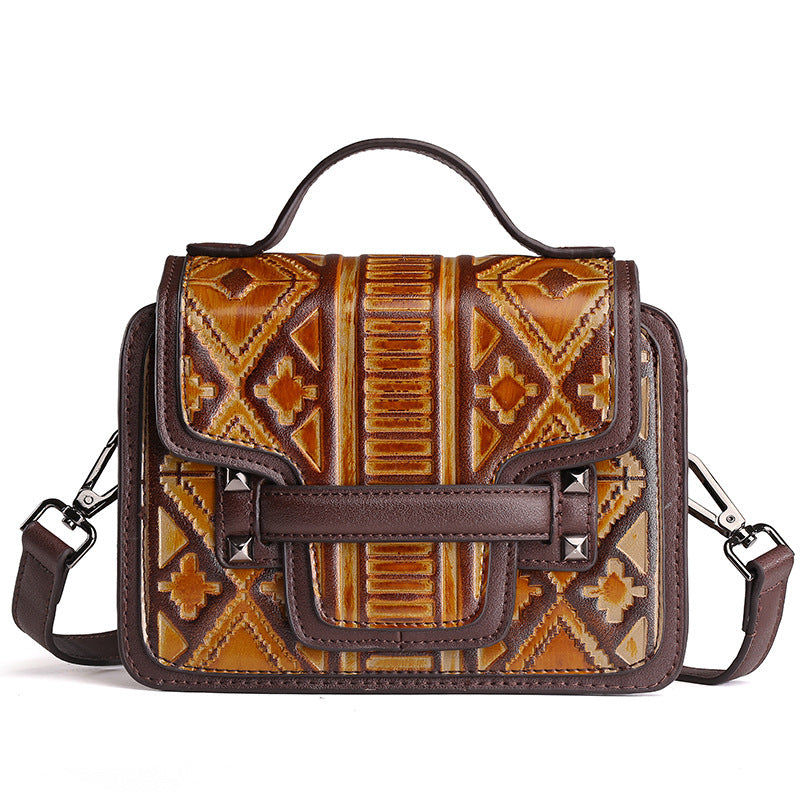 Hand-painted shoulder bag