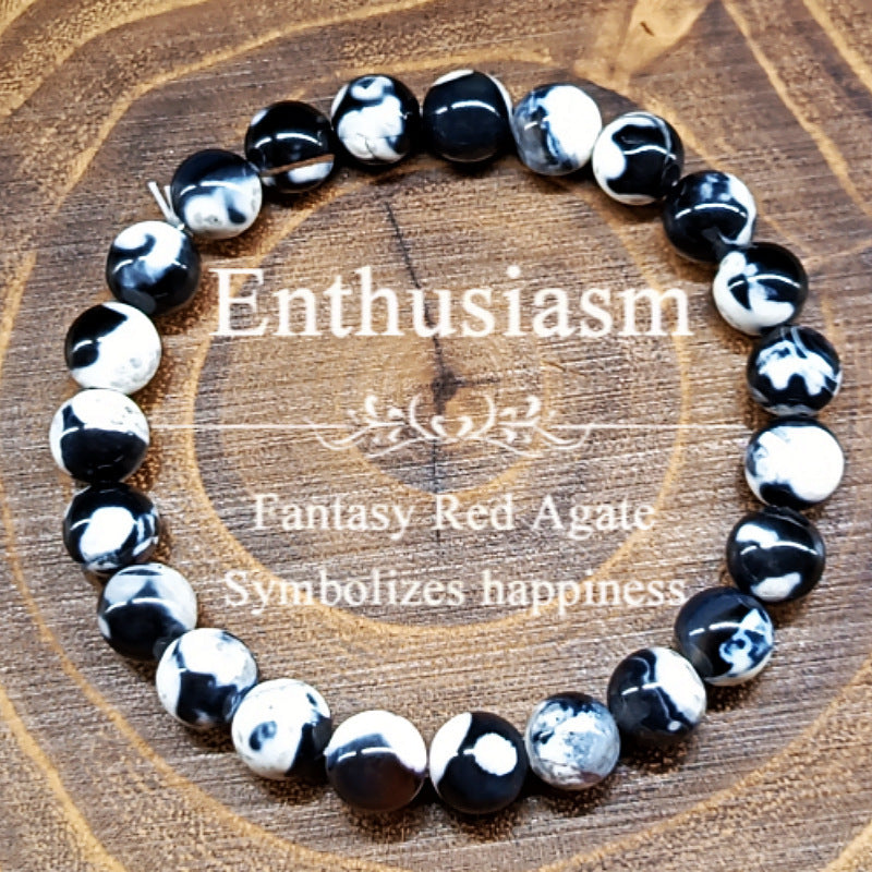 Ladies Bracelet Natural Agate Bohemian 8mm