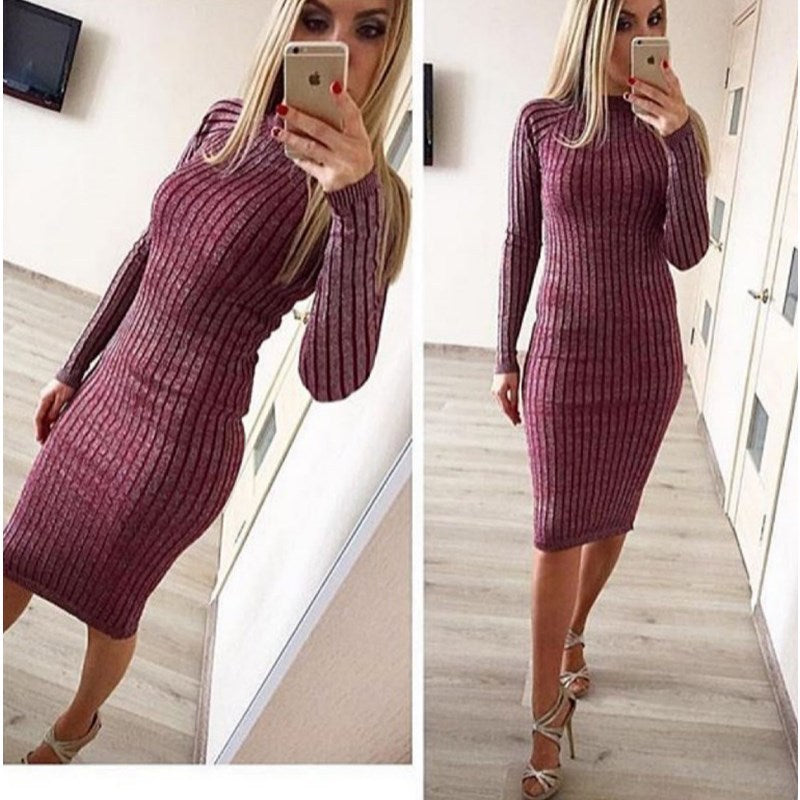 Ladies long knitted dress