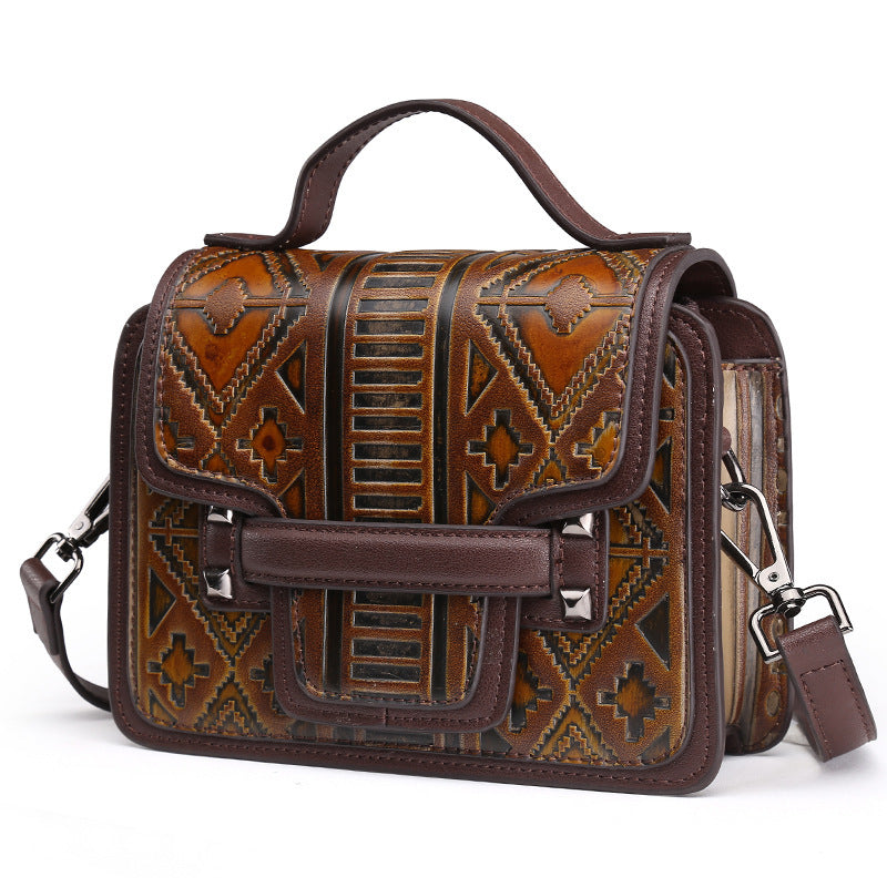 Hand-painted shoulder bag