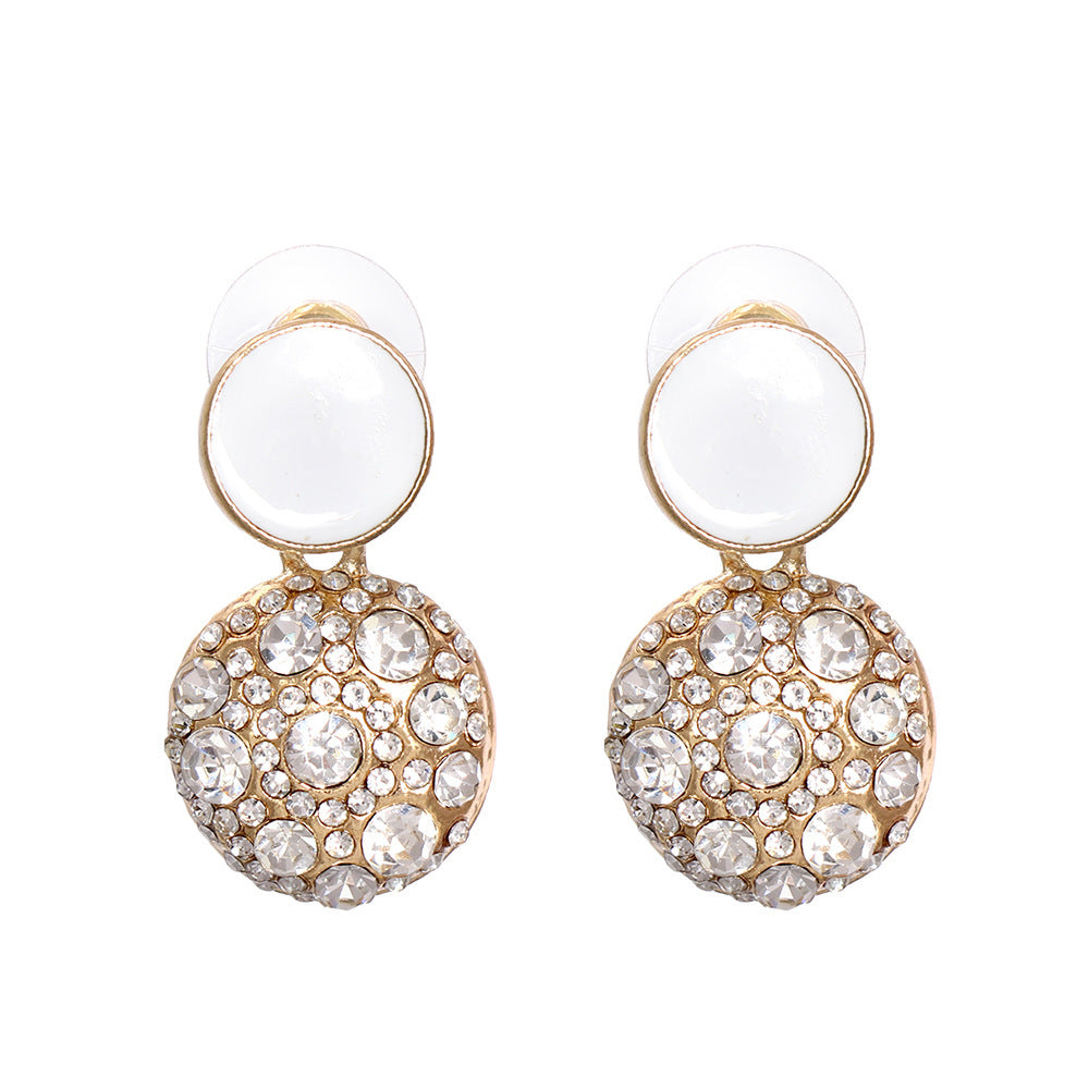 European And American Retro Alloy Geometric Round Female Earrings