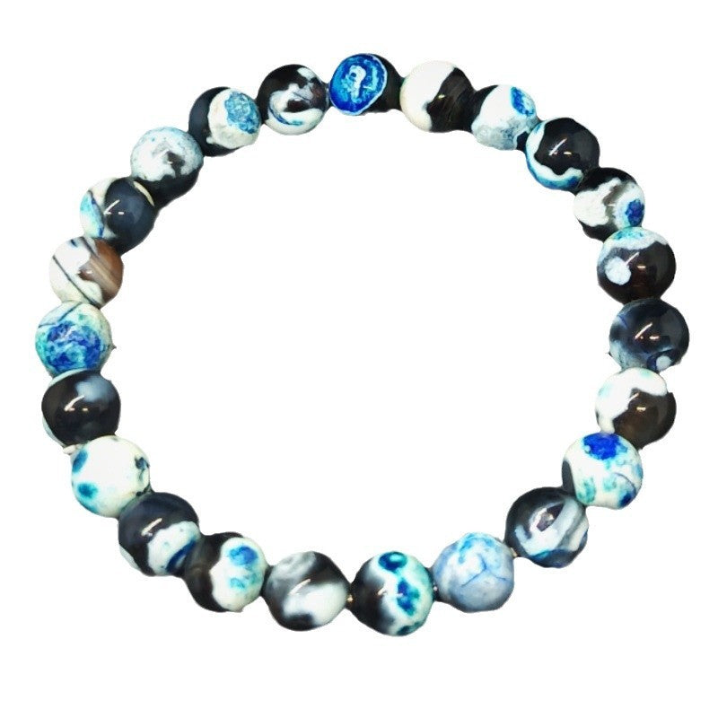 Ladies Bracelet Natural Agate Bohemian 8mm