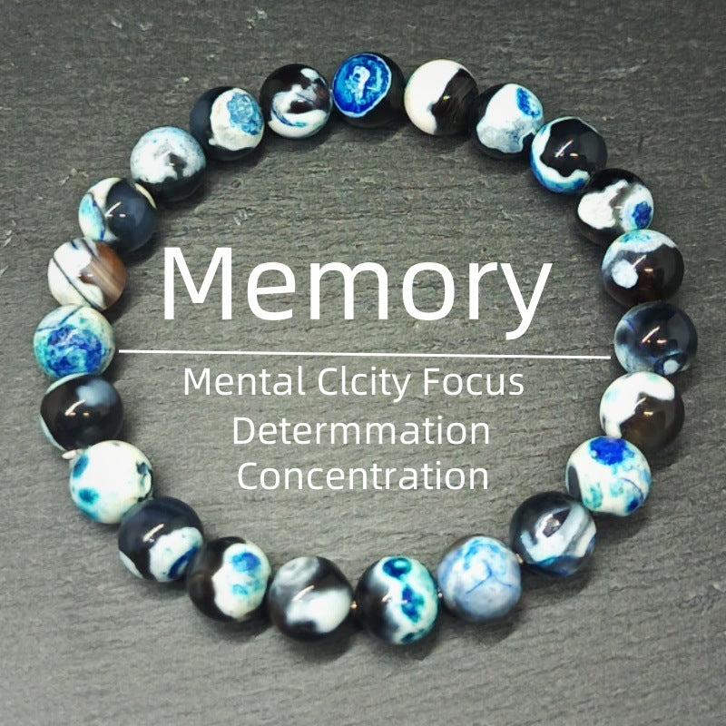 Ladies Bracelet Natural Agate Bohemian 8mm