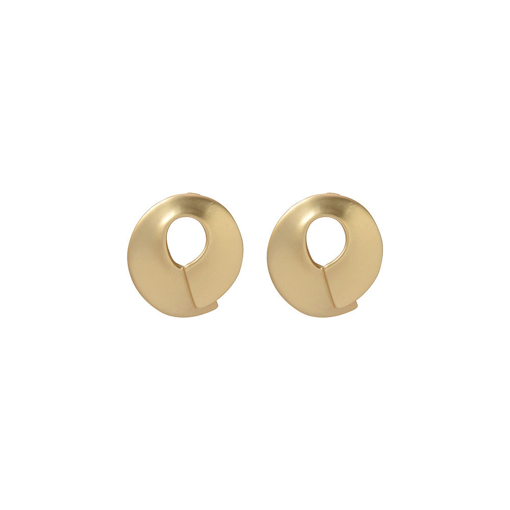 European And American Style Popular Hollow Earrings Matte Alloy