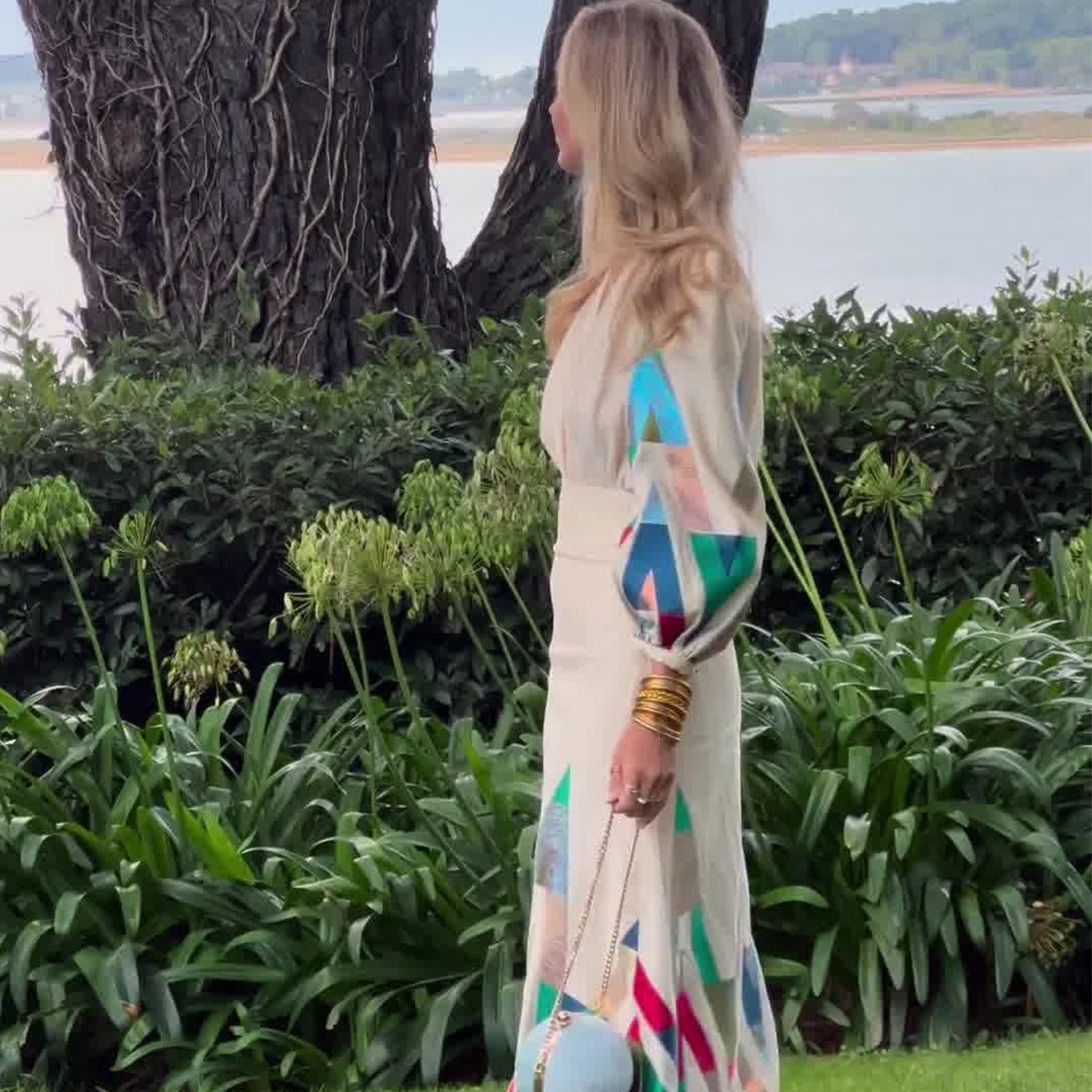 Autumn New Printing Design Fashionable Temperament Commuting Style Dress Suit Dress Women
