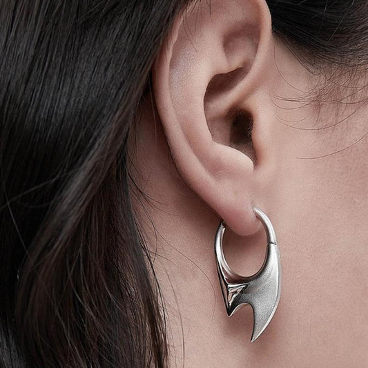 Buckle Earrings 925 Silver Needle Earplug