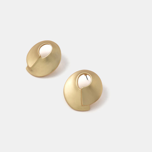 European And American Style Popular Hollow Earrings Matte Alloy