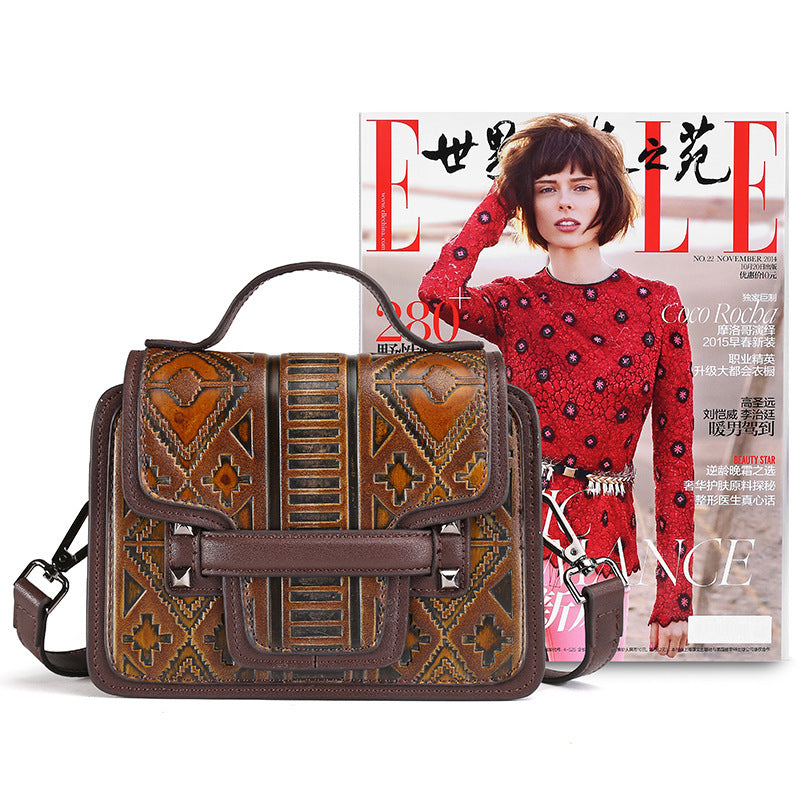 Hand-painted shoulder bag