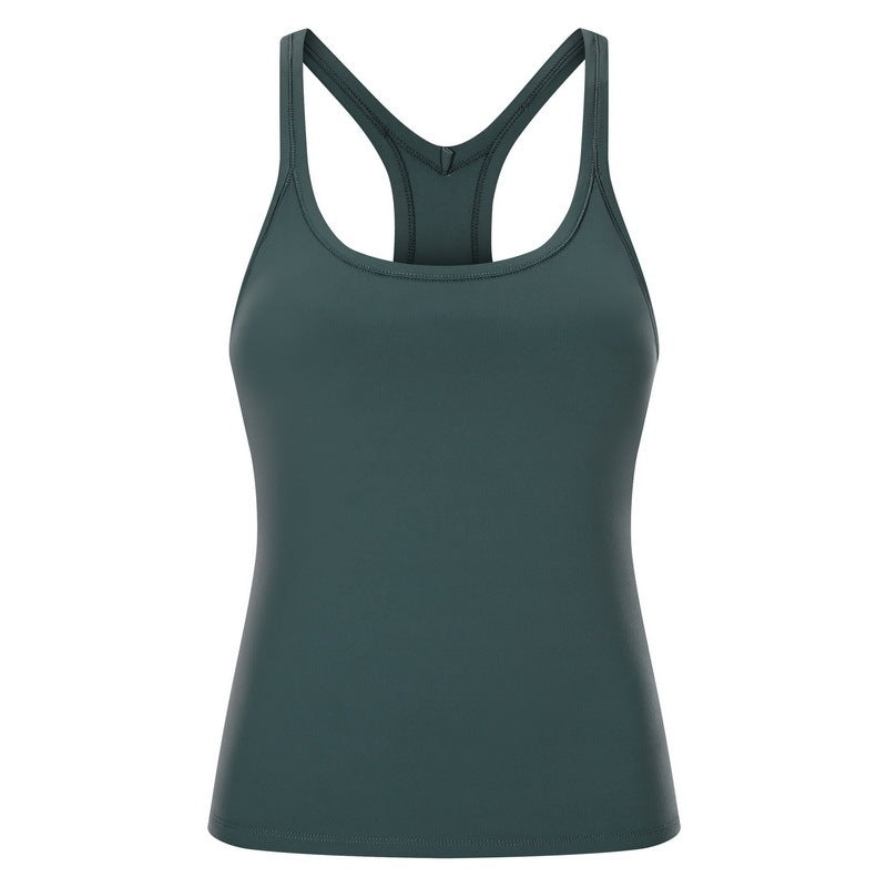U-shaped Neckline Jersey Back Fitness Running Vest