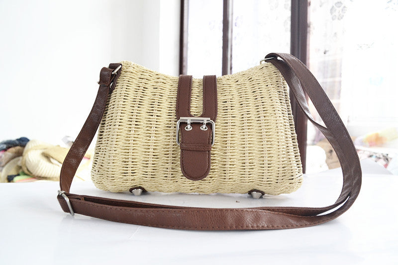 Environmental Protection Hand-Woven Holiday Travel Straw Bag