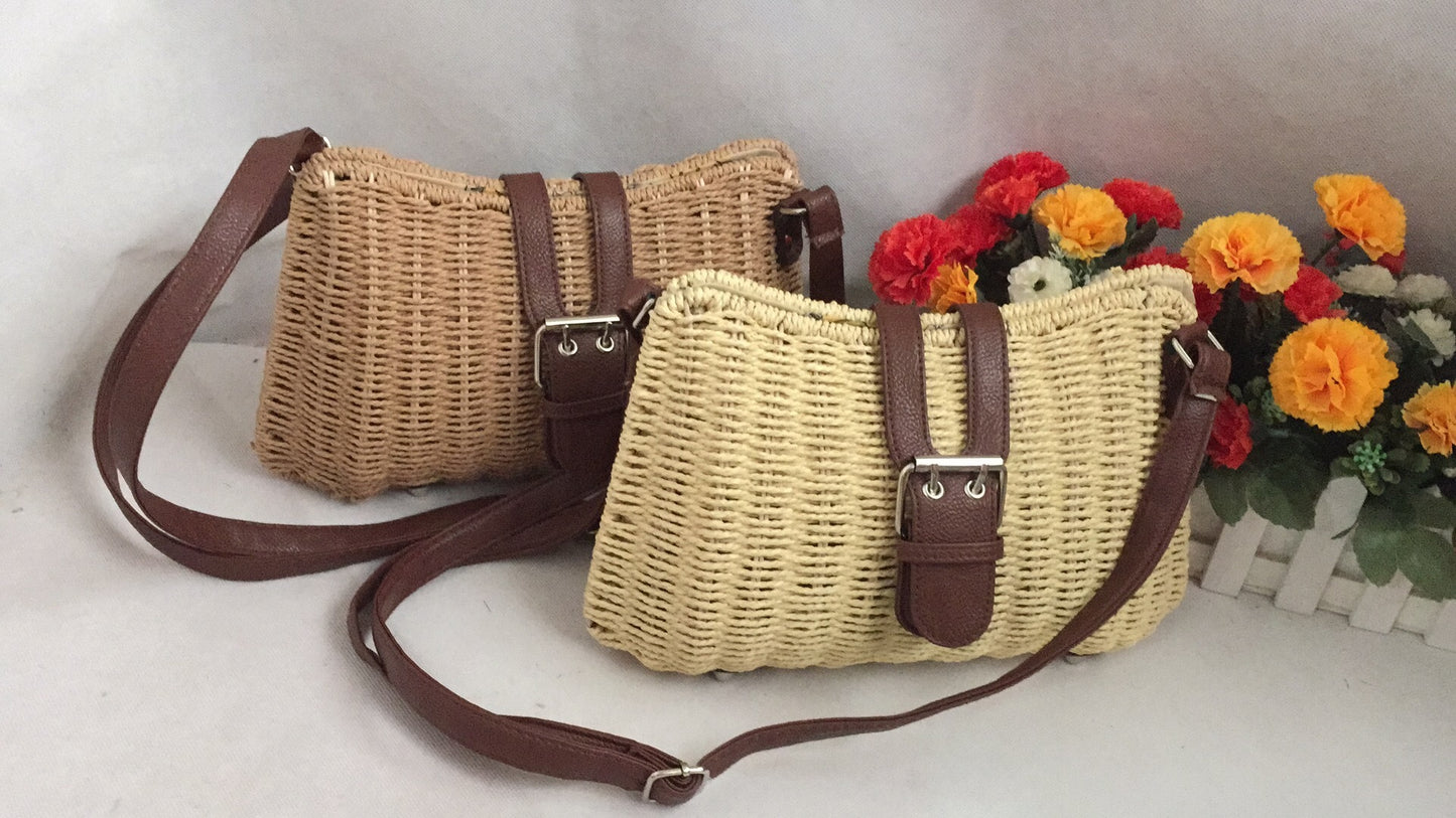 Environmental Protection Hand-Woven Holiday Travel Straw Bag