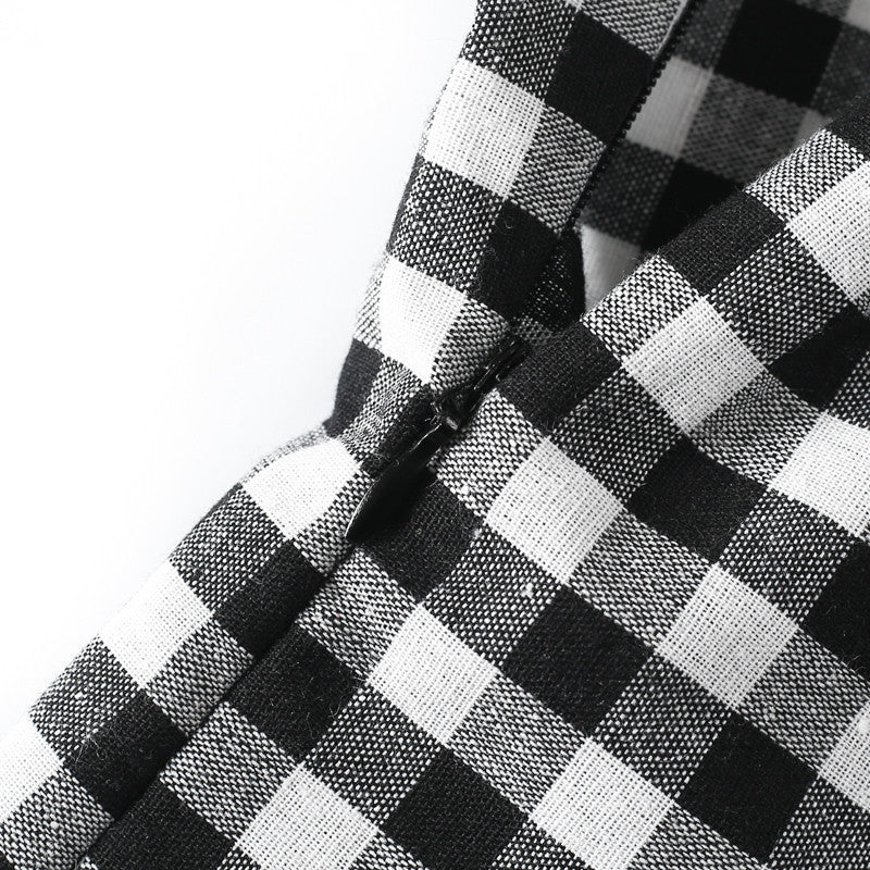 Women's new plaid sling dress