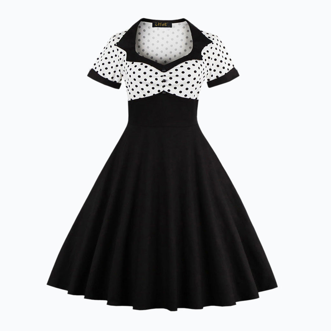 Retro big swing skirt summer dress