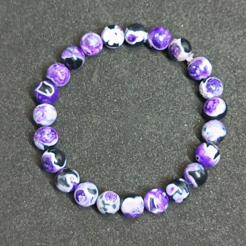 Ladies Bracelet Natural Agate Bohemian 8mm