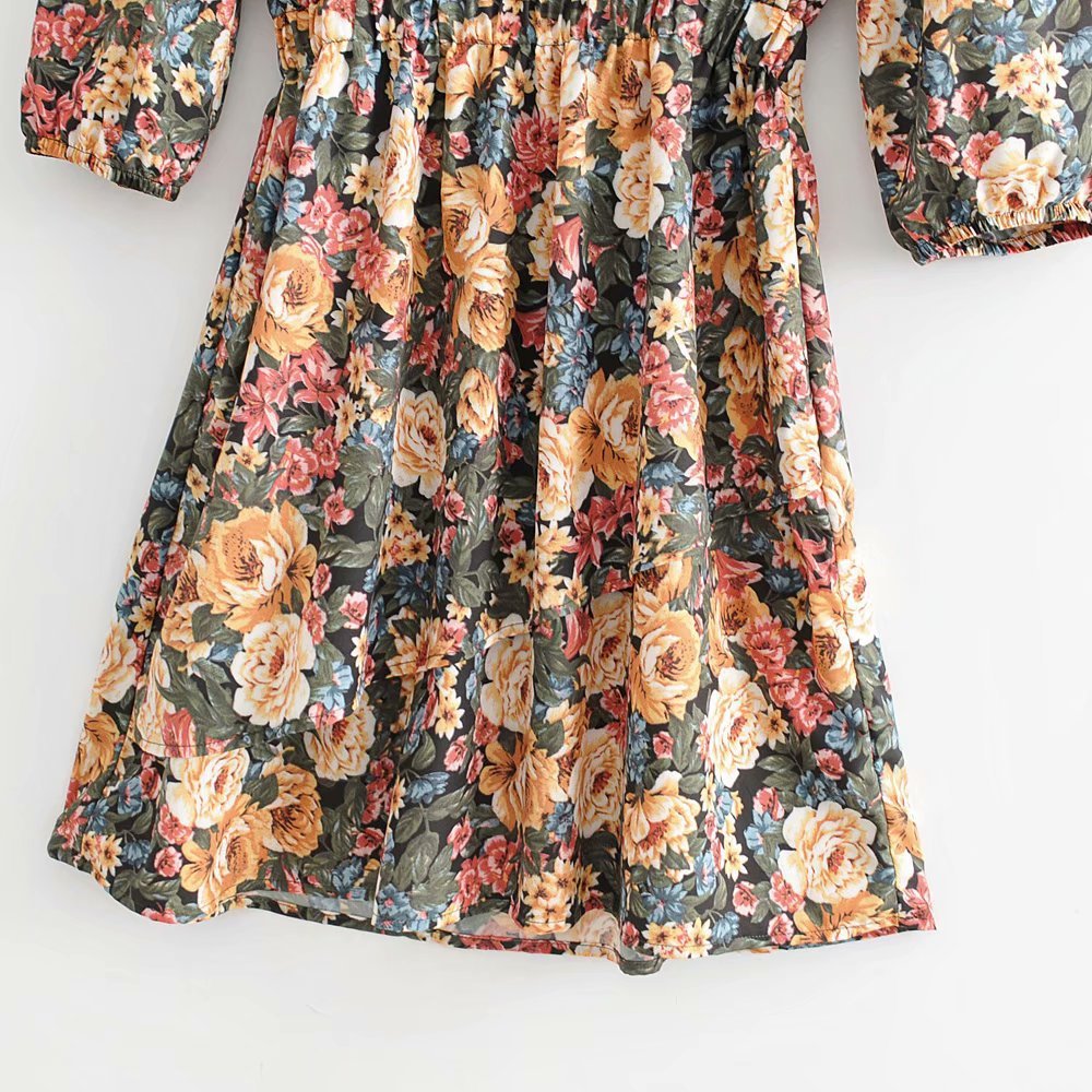 Ruffle print dress