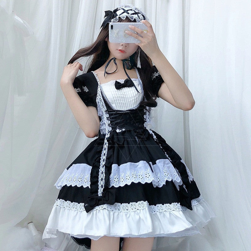 Women's Gangster Gothic Tuxedo  Maid's Dress Court Dress
