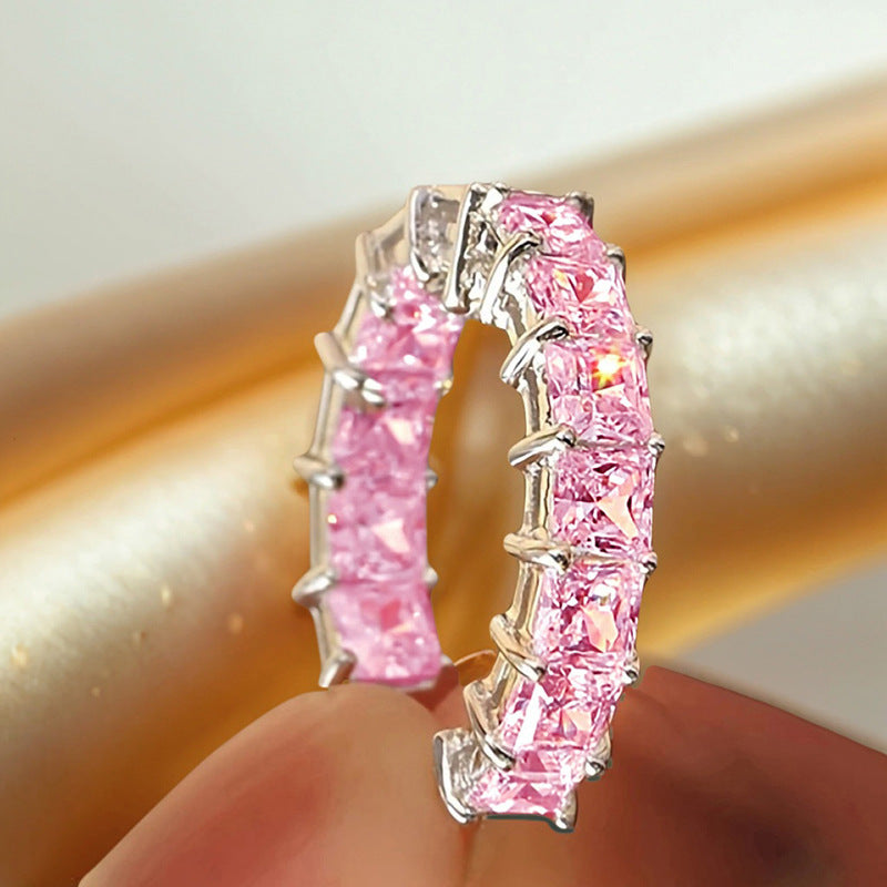 Women's Fashion Versatile Micro Inlaid Square Zircon Earrings