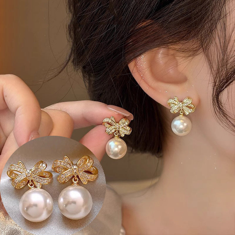 Fashionable All-match Temperament Irregular Pearl Earrings