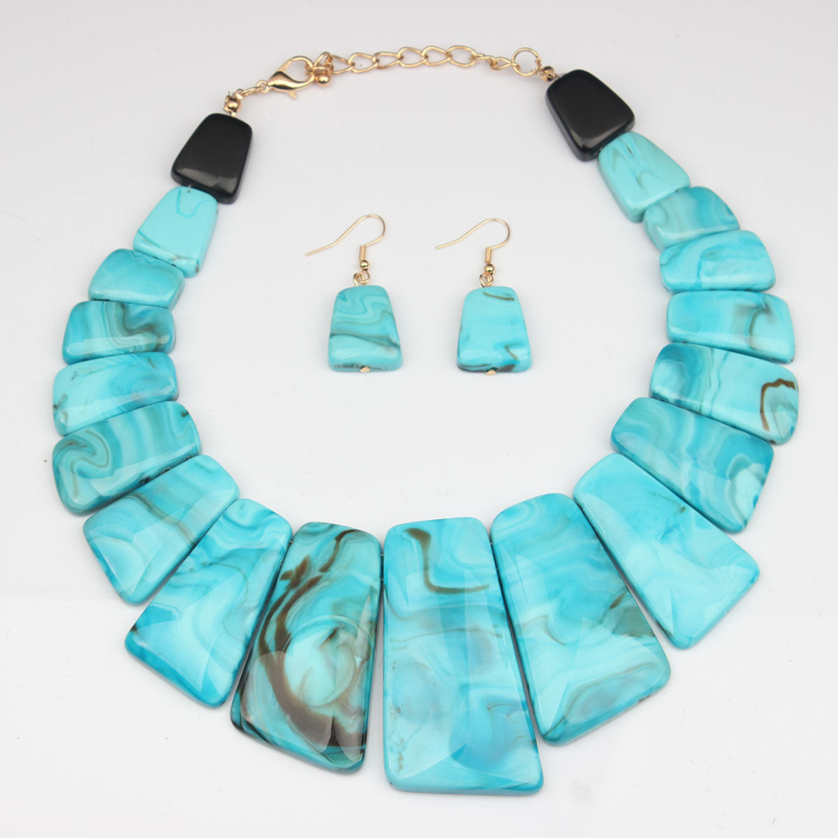 High Profile Retro Personality Necklace And Earrings Suite Ladies Ornament