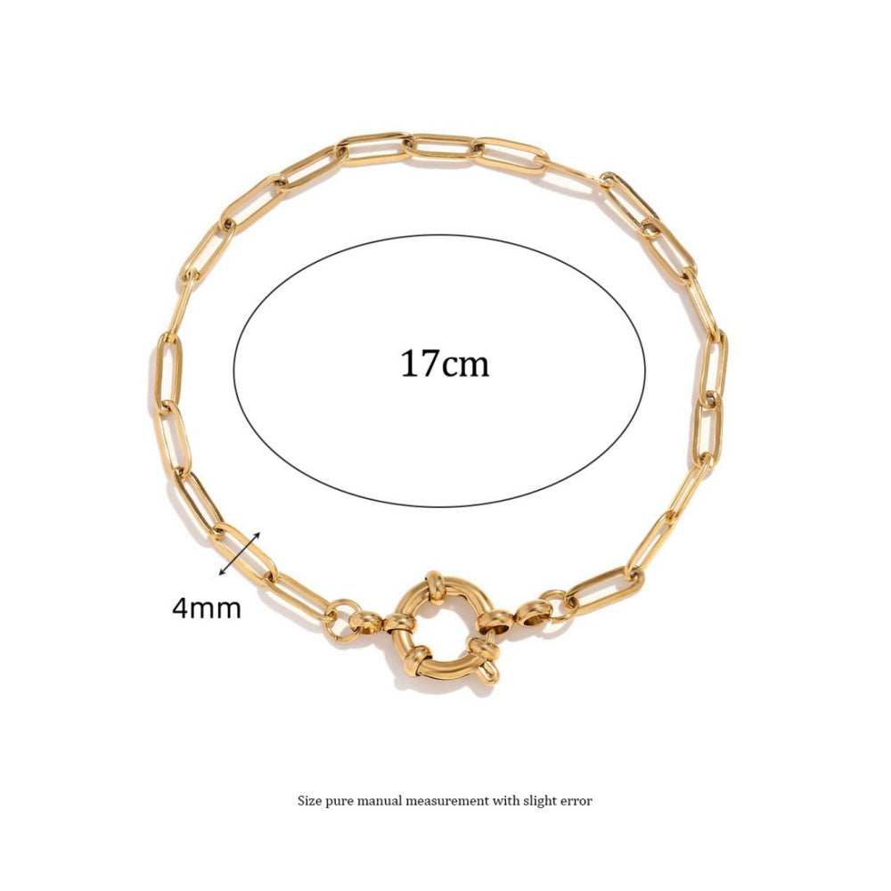 Spring Fastener Pendant Necklace Stainless Steel