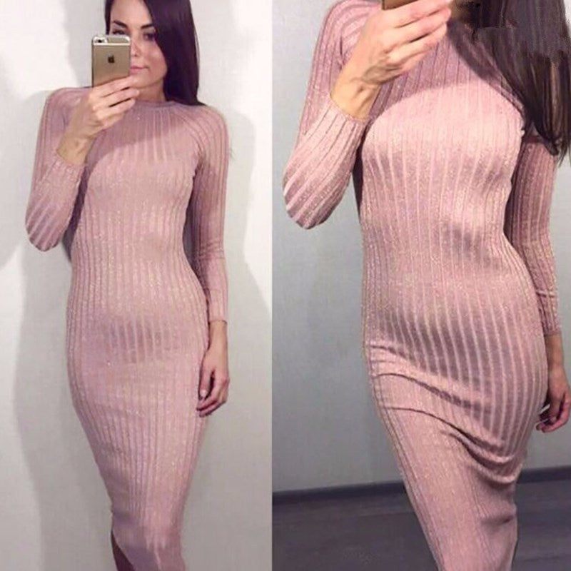 Ladies long knitted dress