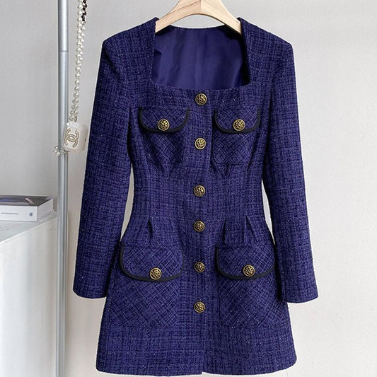 Classic Style French Waist Slimming Dress