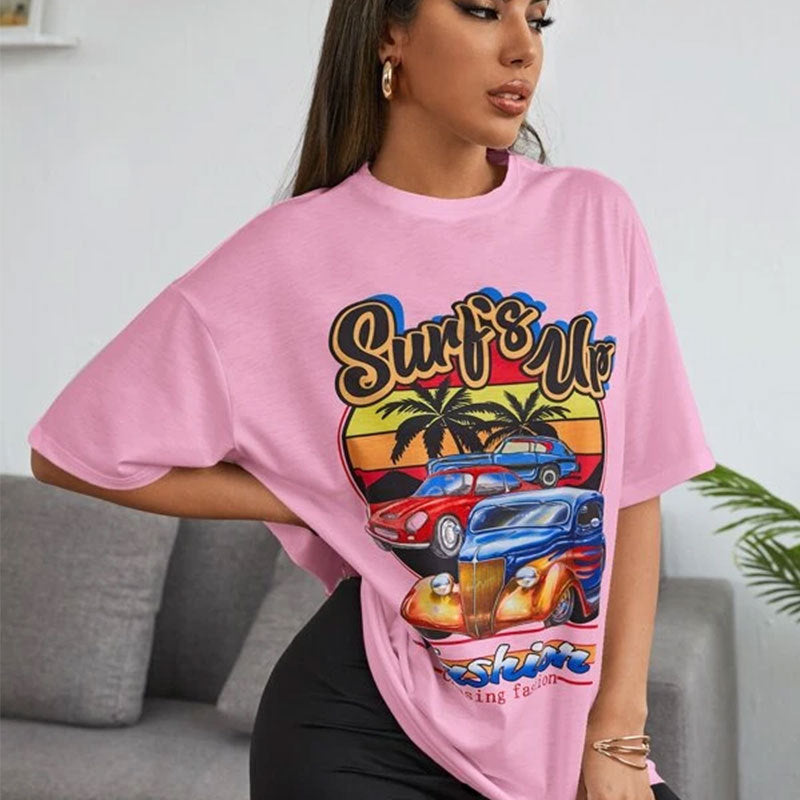 Summer Short-sleeved Top Harajuku Ladies