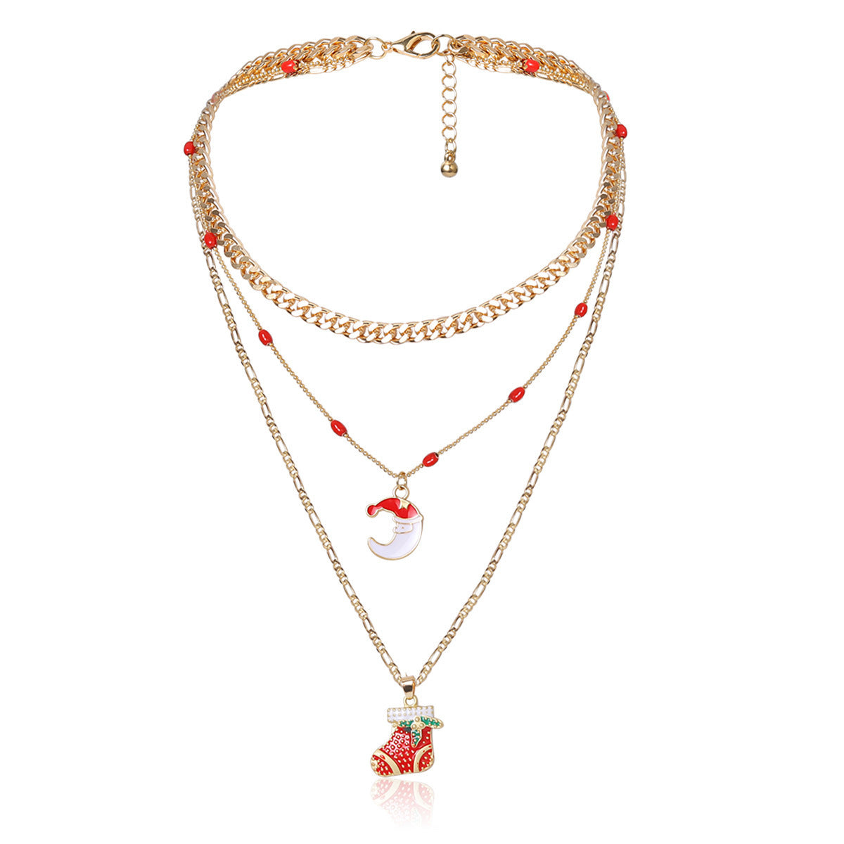 Simple Christmas Tree Geometric Gift Necklace