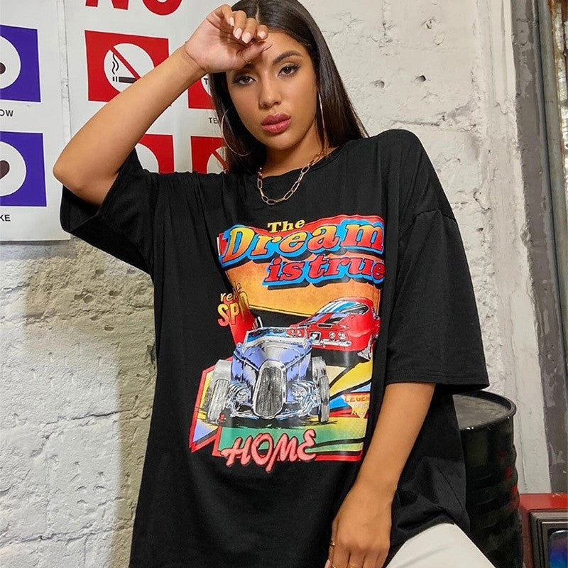 Summer Short-sleeved Top Harajuku Ladies