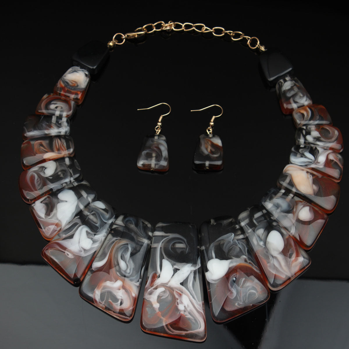 High Profile Retro Personality Necklace And Earrings Suite Ladies Ornament