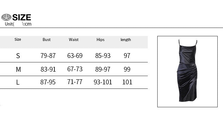Fashion Sexy Slit Satin Dress European And American Slim Temperament