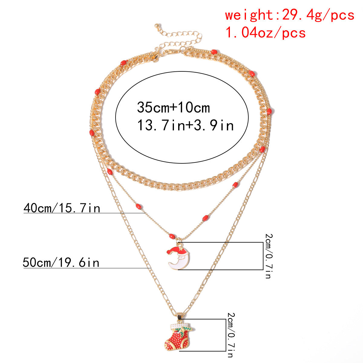 Simple Christmas Tree Geometric Gift Necklace