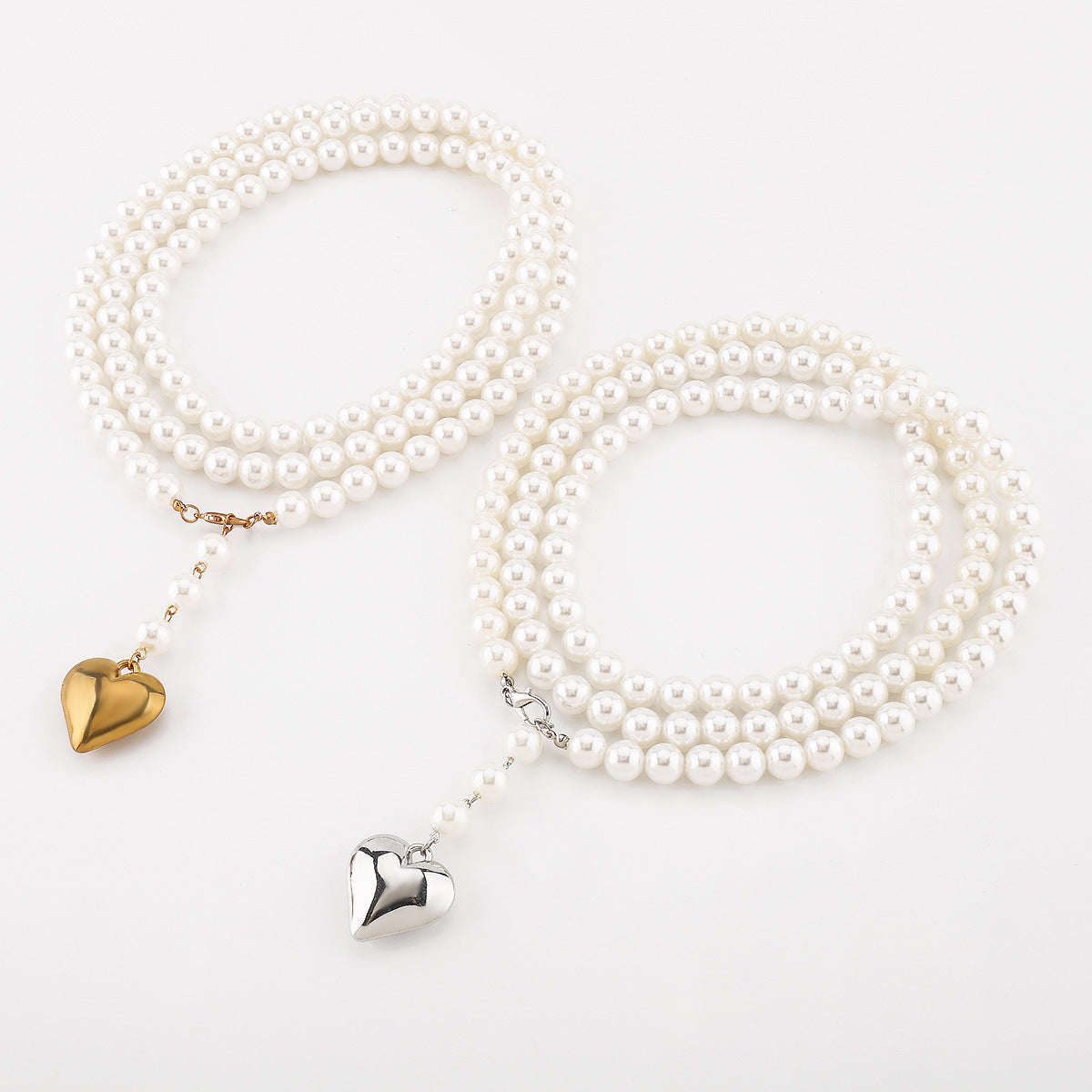 Creative Pearl Long Sweater Chain Elegant Heart-shaped