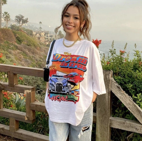 Summer Short-sleeved Top Harajuku Ladies